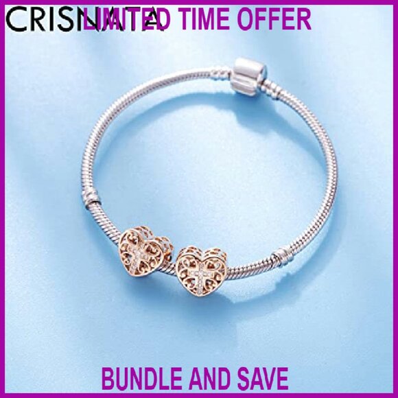 925 Sterling Silver Christmas Charm Beads, Fits European Bracelets & Necklaces - Picture 4 of 6